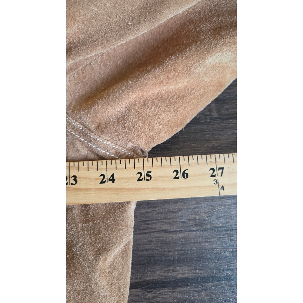 Wilsons Leather M. Julian Mens XL Tan Brown Suede Leather Button Car Coat Jacket - Picture 6 of 8